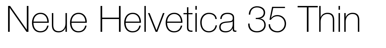 Neue Helvetica 35 Thin